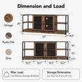 thumbnail image 2 of M optimized Farmhouse TV Stand for 80 inches TVs, Entertainment Center with Storage Cabinet and Mesh Doors, Industrial Media Console Cabinet Table, Living Room Media Furniture, 2 of 8
