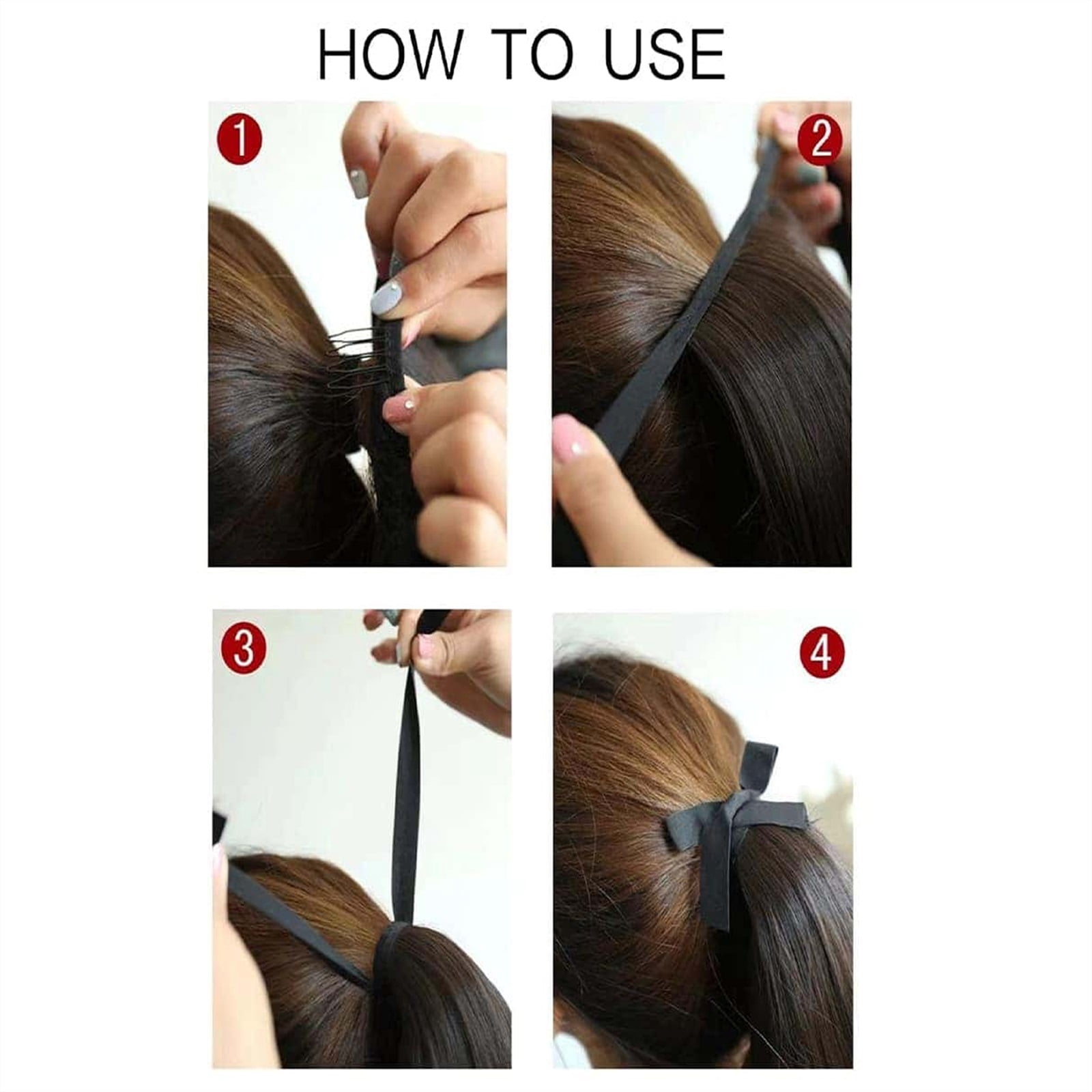 85CM Clip in Ponytail Extension Wrap Around Long Straight Pony Tail Hair Synthetic Hairpiece for Women Heat Resistant