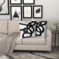 thumbnail image 5 of Black and White Pillow Covers 20X20 in Abstract Modern Graffiti Art Line Decorative Couch Pillow Cases with Zipper Set of 2 Boho Home Decor for Living Room Bedroom Bed Cushion Outdoor, 5 of 5