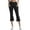 ZA Black, variant on Zszcpp Womens Capri Leggings Flared Leisure Calf Length Wide Leg Pocket Lightweight Going Out Pants Trousers