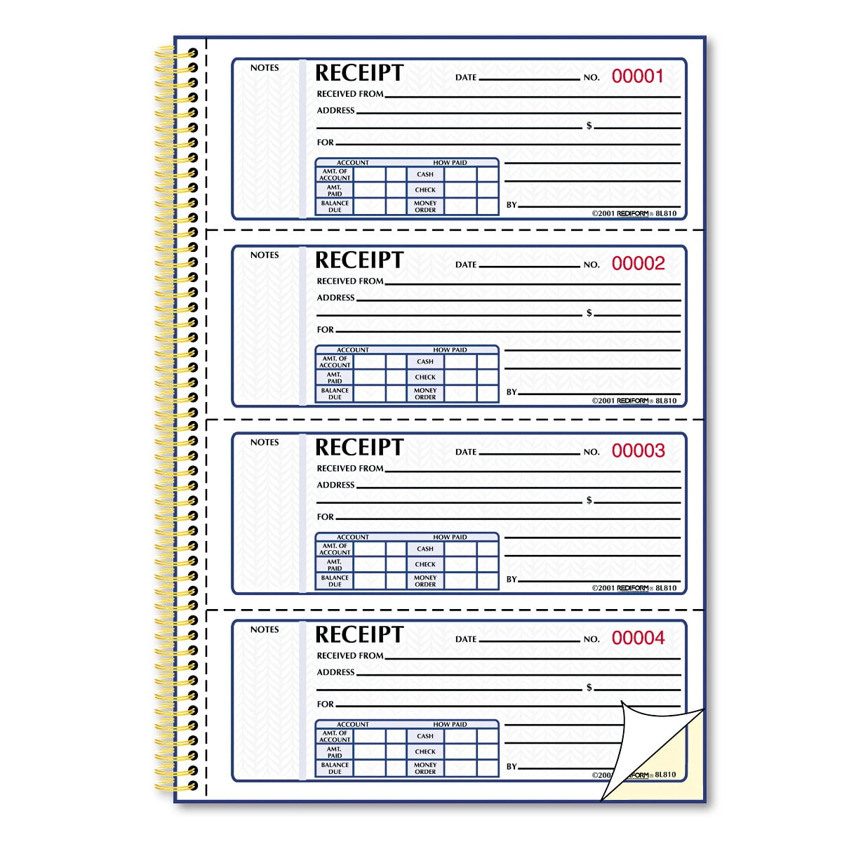 Rediform  Receipt Book 8L810