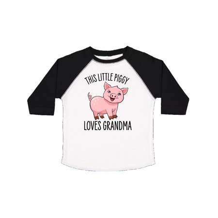 

Inktastic This Little Piggy Loves Grandma- cute Gift Toddler Boy or Toddler Girl T-Shirt