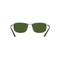 thumbnail image 4 of Ray-Ban RB3671CH Rectangular Sunglasses, Black On Silver/Dark Green Polarized, 60 mm, 4 of 6