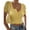Yellow, variant on Aunavey Women's V Neck Crop Tops Short Sleeve Button Down Ruffle Trim Knit Cotton Cropped Cardigan for Women