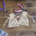 thumbnail image 4 of unbranded 100Ud Bolsas De Malla Pequeñas Color Beige Con Cordón Para Almacenar Joyería Y Dulces, 4 of 8