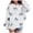 F#02-Blue, variant on OYXSER Kids Girls Bow Print Hooded Sweatshirt Long Sleeve Pullover Top with Front Pocket Sweet Casual Style, Pink 4-5Y