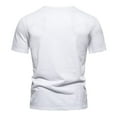 thumbnail image 5 of FASHOFT Mens Ultra Soft V Neck Bamboo Viscose Cotton T-Shirt Moisture-Wicking Cooling Lounge Casual Shirts White S, 5 of 8