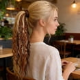 thumbnail image 4 of Elastic Dread Ponytail Salty-Soul, 22" Boho Braided Ponytail Extension with Hair Tie,Travel & Casual Styles, 4 of 6
