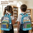 thumbnail image 4 of Whosucclay Seahorse Ocean Print Clear Backpack for Girls Boys, 17 Inch Side Pockets Shoulder Bag Elementary Kindergarten with Wide Shoulder Straps Transparent, 4 of 10