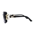 thumbnail image 3 of Womens Jewel Buckle Ribbon Hinge Butterfly Designer Sunglasses Black Smoke, 3 of 4