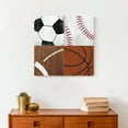 thumbnail image 4 of Creative Products Close Up Sports Balls 16x16 Canvas Wall Art, 4 of 5