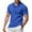 Royal Blue, variant on Men's Waffle Texture Polo Collar Casual T-Shirt - Breathable Solid Color Short Sleeve Top for Office Casual, Weekend Errands and Lightweight Comfort,Black XL