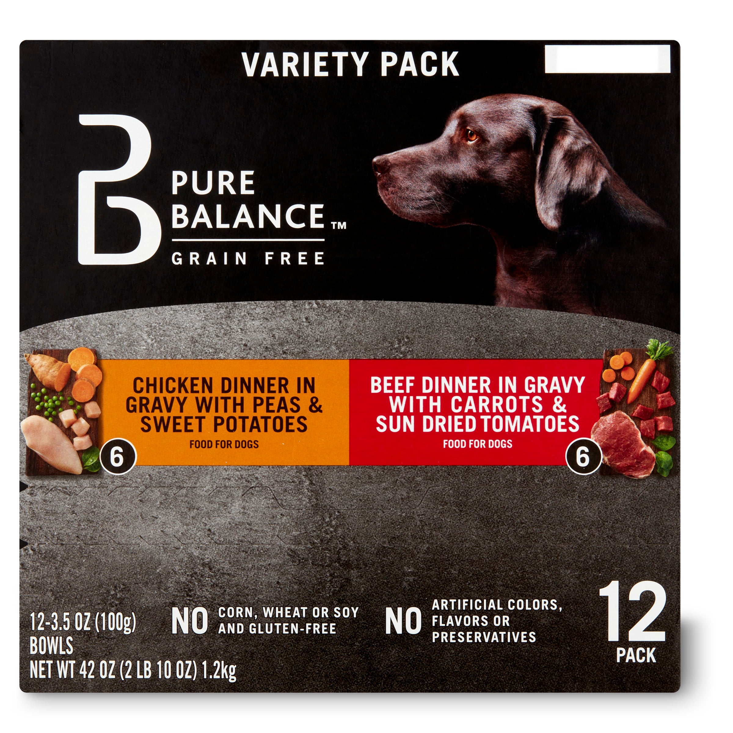 Pure Balance Food For Dogs Variety Pack, Chicken Dinner in Gravy with