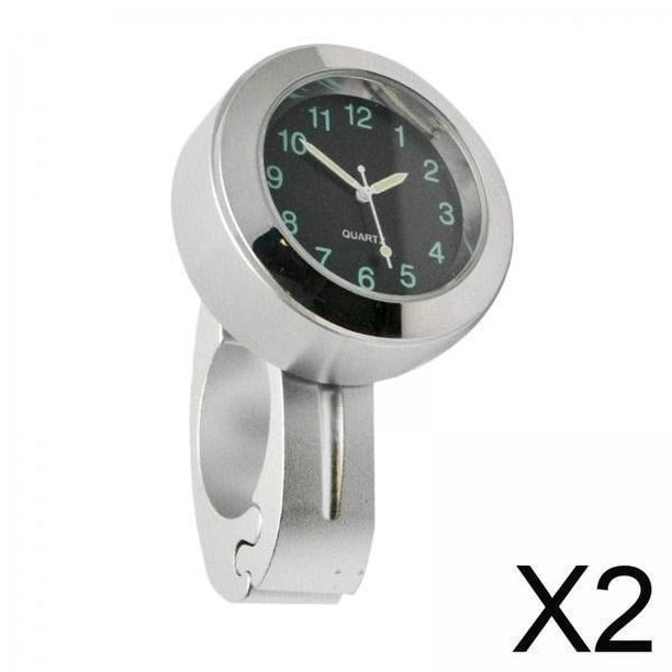 reloj de manillar,reloj de manillar montaje barra de reloj de motocicleta,Reloj de aluminio con manillar de motocicleta,Reloj de reloj con soporte de brillo de manillar impermeable,Reloj de