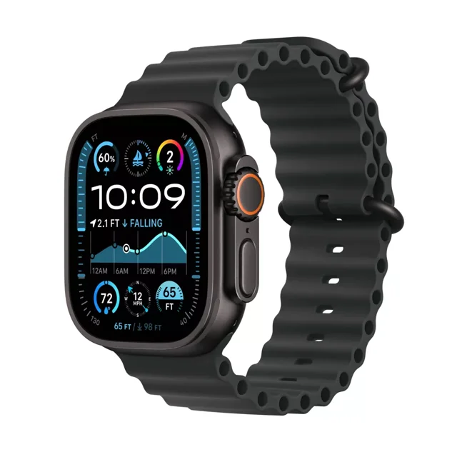 Apple Watch Ultra 2 (GPS+Cellular) Caja de titanio de 49 mm con correa Ocean negra - Negro