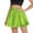 Green, variant on VUPSGEZ Women's Solid Shiny Flared Pleated Mini Skirt Sexy Costume Party Skirt (Blue,XL)