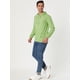 thumbnail image 4 of Sudadera con capucha para hombre, manga larga, con cordón sólido y bolsillo Verde claro L, 4 of 6
