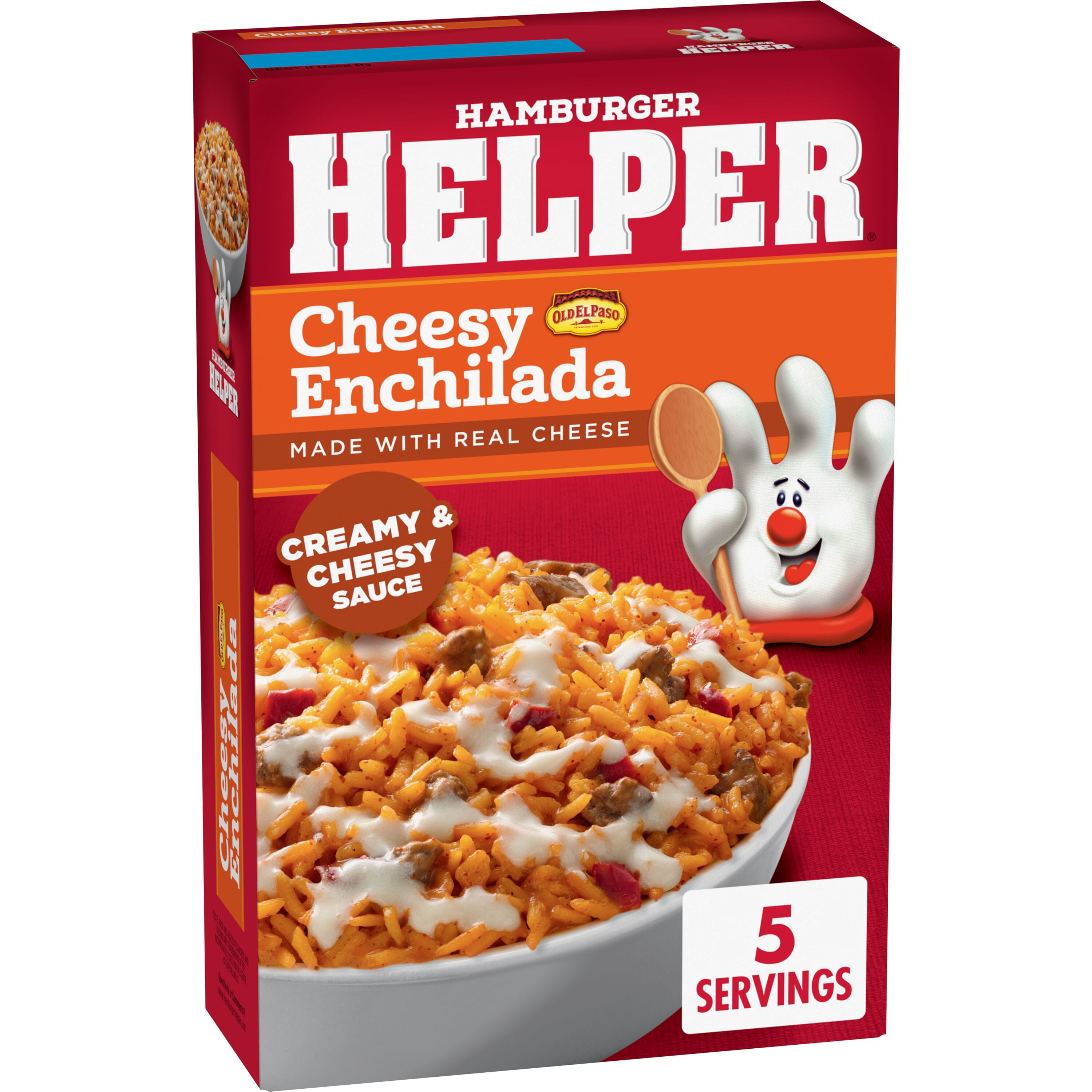 (8 pack) Hamburger Helper Cheesy Enchilada Rice, 7.5 oz Box