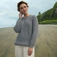 thumbnail image 2 of Aran SuperSoft Merino Wool Sweater Women`s Irish Cable Knitted Pullover Jumper Made in Ireland, 2 of 4