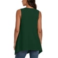 thumbnail image 6 of thefmos Women's Sleeveless Open Front Cardigan Casual Basic Vest Solid Color Fall Spring Cover Up Lightweight Layering Top, Green M, 6 of 7