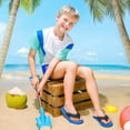 thumbnail image 7 of KIDS Flip Flops Summer Swimming Beach Bathroom Non Slip Sandals Black Atlantic Blue Size 1 Little Kid, 7 of 7