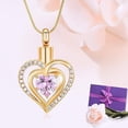 thumbnail image 3 of Heart Urn Necklace Cremation Heart Urn Necklace Ashes Love Heart Birthstone Necklace Jewellery Gifts Keepsake Pendant Memorial Locket Ashes Jewellery, 3 of 7