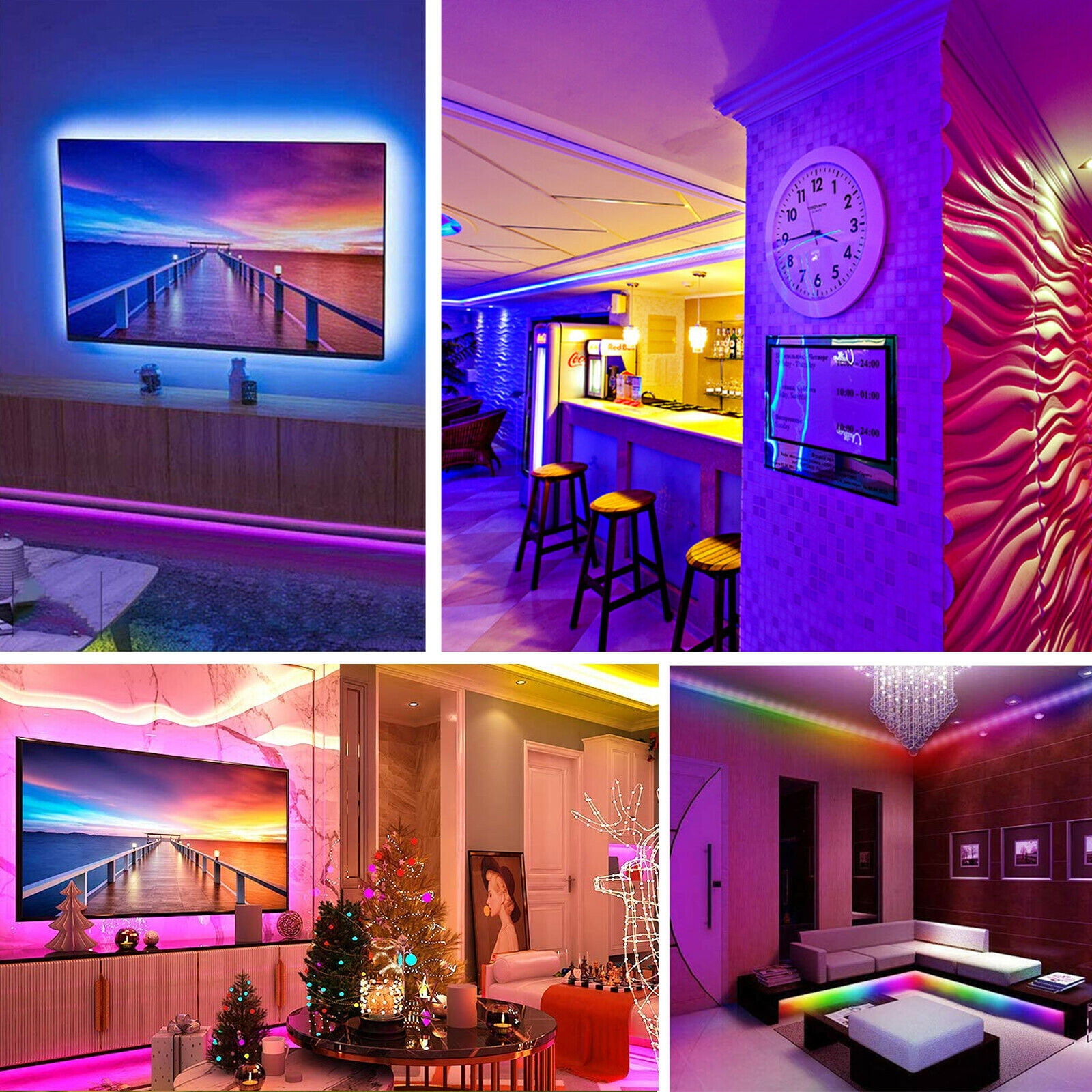 LED Strip Lights,Flexible Color Changing LED Strip Lights 49.2ft/15M RGB LED Light Strip SMD3528 LED Tape Lights with Remote Controller and 12V Power Supply for Home, Bedroom, Kitchen