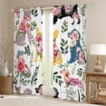 thumbnail image 2 of Homewish Puppy Dogs Silhoutte Black Out Curtains,Retro Rustic Flower Curtains Pack of 2 (42x63 Each),Green Country Leaves Bedroom Curtains For Boys Kids,Super Cozy Room Decor, 2 of 6