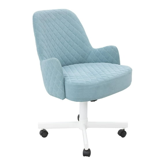 Chromcraft Caster Swivel Tilt Dinning Chairs, Ultra Comfort Sturdy Kitchen Chairs Metal Frame Sleek Modern Chairs Rolling Chairs for Home (Jessie Aqua)