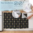 thumbnail image 5 of Sunflower Cabinet Curtain 35"Wx35"L, Dustproof Under Sink Skirt with Self Adhesive Tape, Gradual Geometric Abstract Modern Black Cabinet Curtain Cover for Kitchen Sink, Bathroom Vanity, Laundry Room, 5 of 9