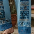 thumbnail image 5 of SGFCWSX Mens Harem Pants Elastic Waist Drawstring Patchwork Loose Boho Hippie Beach Casual Pants Sky Blue Size M, 5 of 5