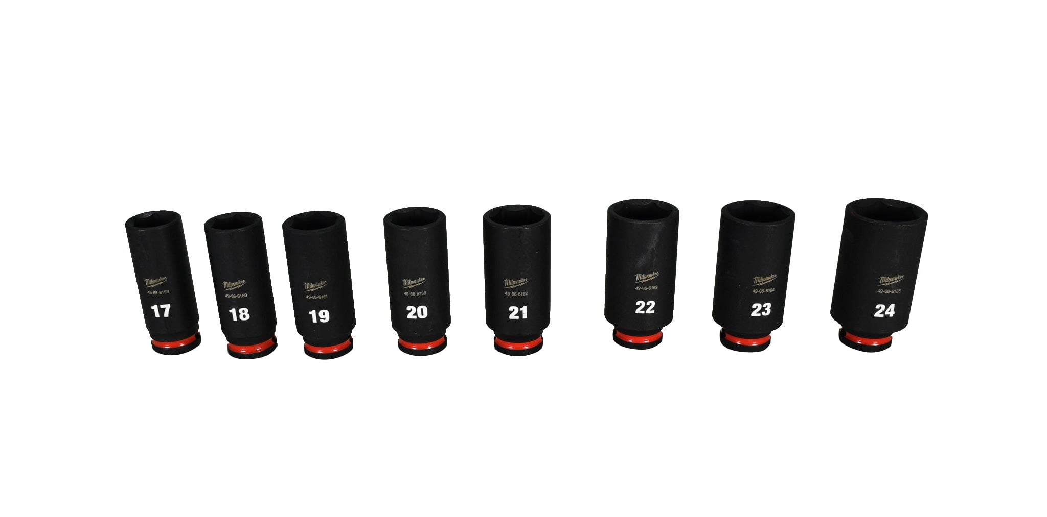 Milwaukee SHOCKWAVE 19-Piece 3/8 in Drive Metric Deep Well Impact Socket Set with PACKOUT Organizer (49-66-6801)