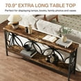 thumbnail image 4 of Tribesigns 70.9" Industrial Long Console Table, Narrow Sofa Table Behind Couch, Entrance Console Table with Storage for Hallway, Living Room, Entryway, 4 of 8