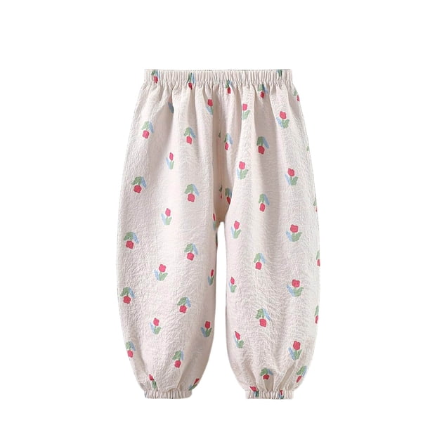 Niña Bebé Vestido de Verano Unisex Mosquito Repelente Delgado Pantalones Casuales para Niños Y Niñas, Sueltos Respirables Del Bebé