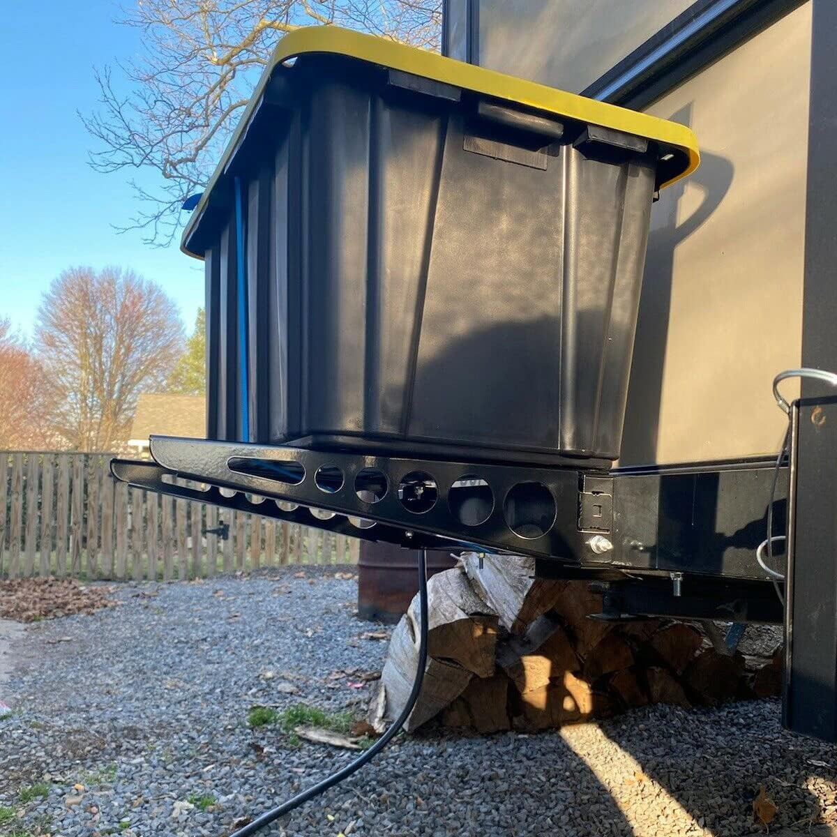 Trailer Hitch Receiver RV Bumper Support Arms - Pair Of 4" Square Bracket For Cargo Carrier Box Mounting | Steel, 200lb Capacity RVs & Campers - Foto 10