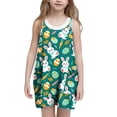 thumbnail image 2 of ATOGUTA Girls Dress Casual Summer Spaghetti Straps Easter Romper Dresses with Pockets for Kid Size 3T-10. Multicolor, 2 of 6