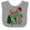 Heather and White, variant on Inktastic Santa is Promoting Me to Big Sister Green Plaid Tree Girls Baby Bib