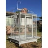 XXX-LARGE 40"x30"x72"H Deluxe Wrought Iron Bird Parrot Rolling Cage Open Play Top Perch Stand Double Ladders Toy Hook With Seed Guard