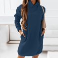thumbnail image 2 of HNMKIU Hauts pour Femmes Unis Hiver Automne et Chandail à Manches Longues Robe à Capuche Couleur Chandails à Capuche pour Femmes, 2 of 4