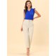 thumbnail image 3 of Blusa vintage Allegra K sin mangas con volantes para mujer Tops de trabajo ribete de volantes Azul real S, 3 of 5