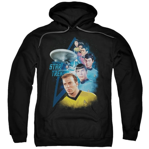 Star Trek Among The Stars Adult Pullover Hoodie Sweatshirt Black