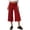 12# Deep Red, variant on Cropped Pants Womens Casual Wide Leg Low Rise Fold Over Stretch Gaucho Pants for Summer Beach Holiday Streetwear Wine L