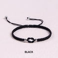 thumbnail image 1 of Xihbxyly Pulseras de La Amistad Tejidas a Mano, Elegante Diseño Ajustable, Cuerda Suave con Cuentas Plateadas, Regalo Perfecto para Aniversarios, Cumpleaños, San Valentín, Todas Las Edades., 1 of 3