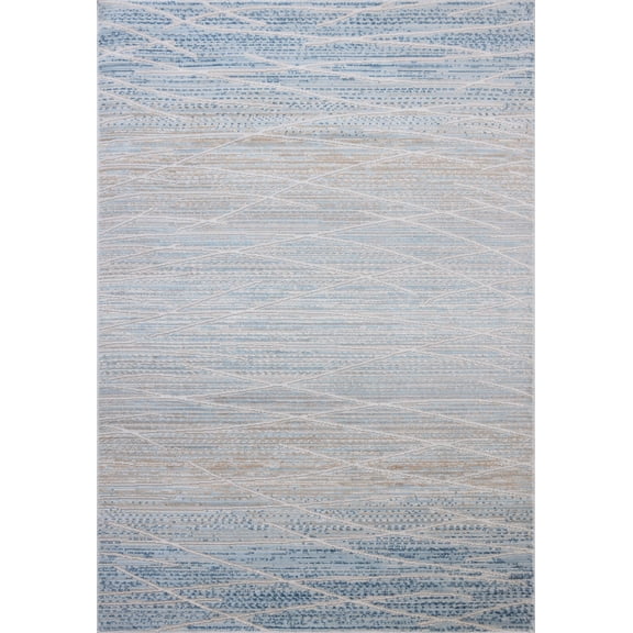 Loloi Townes Natural / Sky 5'-3" x 7'-6" Area Rug
