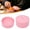 Pink, variant on 2PC Round Dumpling Storage Box with Lid, Small, Lightweight, Portable, DIY Craft Display & Containers Case, Realistic Steamer Style, Storage of Earrings, Rings and Bracelets