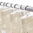 thumbnail image 4 of 54x78 Inch Shower Curtain Decorative Christmas Scarf Snowman Bathtub Bath Curtains Fabric Waterproof Bathroom Decor, Beige Winter Xmas Snowflake Small Stall Shower Curtain Set with 12 Hooks, 4 of 8