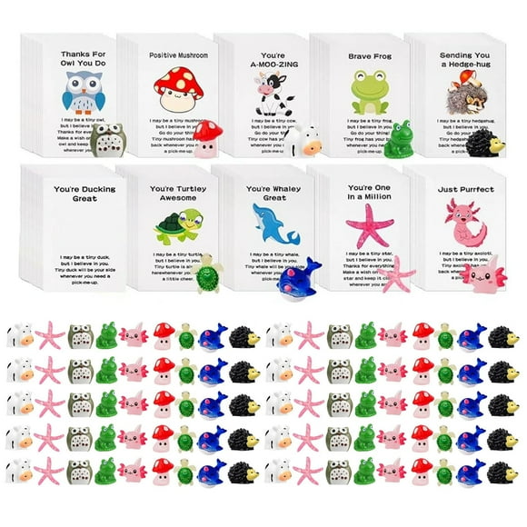 50 Set Employee Appreciation Gifts Bulk For Coworkers Staff,Appreciation Gifts,Teacher Appreciation Bulk Resin Gifts For Office Volunteer Staff Thank You Gift Set With Inspirational Note Cards,A