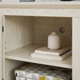 thumbnail image 6 of Tv Stand With , 2 Storage Shelves & Door Cabinets, White, 65"w X 15.15"d 23.45"h, Fits Up To 70" Tvs Console Table For 70-inch Tvs, Design, Cabinets, 6 of 6