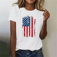 thumbnail image 4 of successthop 4th of July Tops for Women Flags Plus Size Patriotic T Shirt Holiday Shirts Crewneck Short Sleeve Clothes, 4 of 6