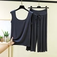 thumbnail image 2 of Posijego Womens Plus Size Pajama Sets Capri Sleepwear Loungewear Summer Sleeveless Tank Tops Matching Lounge Sets for Women, 2 of 5